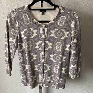 Talbots cardigan button sweater women's PM 3/4 sleeves